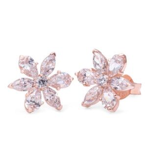 pandora rose gold sparkling herbarium cluster stud earring